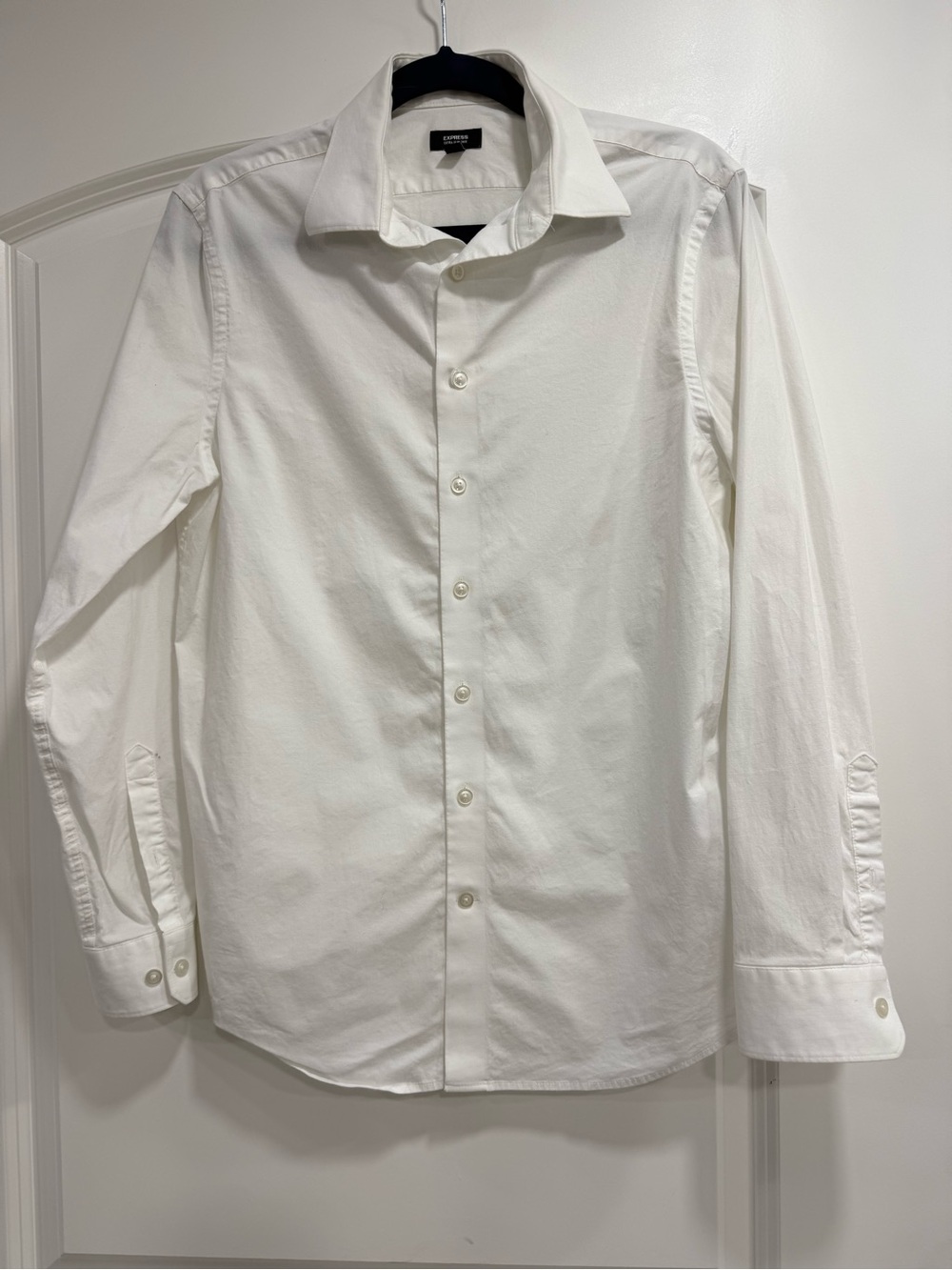 Express Men's Classic White Button-Up Shirt